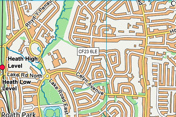 CF23 6LE map - OS VectorMap District (Ordnance Survey)