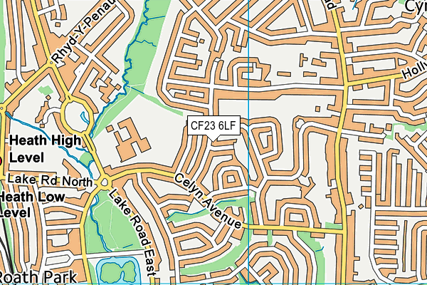 CF23 6LF map - OS VectorMap District (Ordnance Survey)