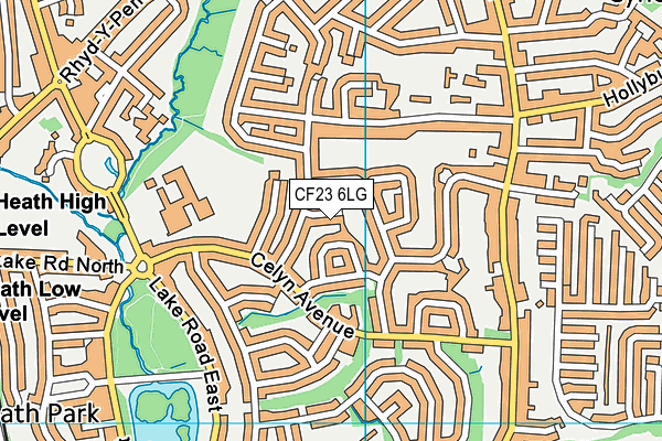 CF23 6LG map - OS VectorMap District (Ordnance Survey)