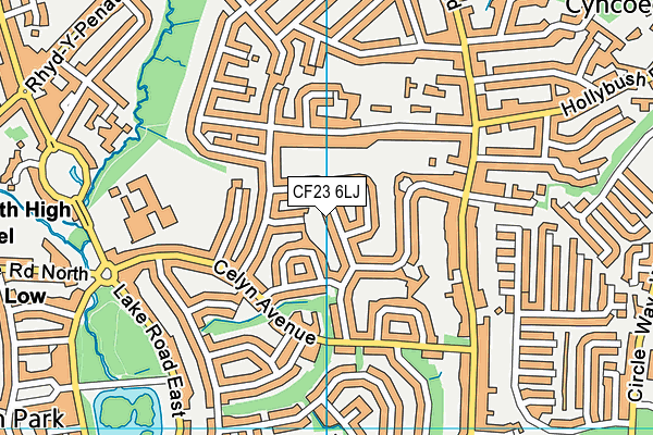 CF23 6LJ map - OS VectorMap District (Ordnance Survey)