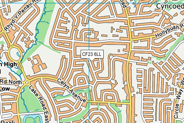 CF23 6LL map - OS VectorMap District (Ordnance Survey)