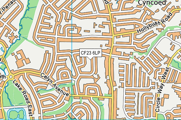 CF23 6LP map - OS VectorMap District (Ordnance Survey)