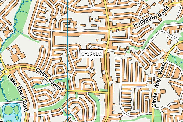 CF23 6LQ map - OS VectorMap District (Ordnance Survey)