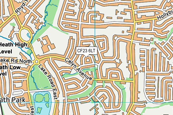 CF23 6LT map - OS VectorMap District (Ordnance Survey)