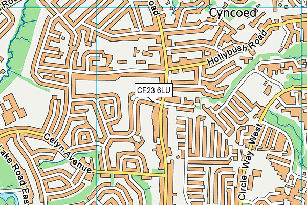 CF23 6LU map - OS VectorMap District (Ordnance Survey)