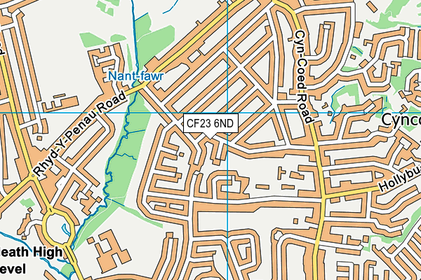 CF23 6ND map - OS VectorMap District (Ordnance Survey)