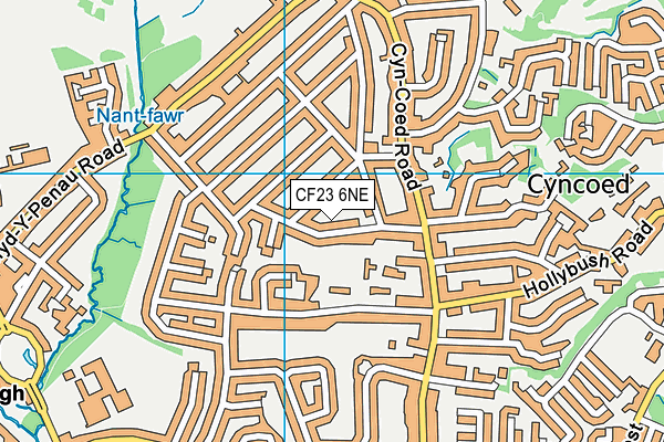 CF23 6NE map - OS VectorMap District (Ordnance Survey)