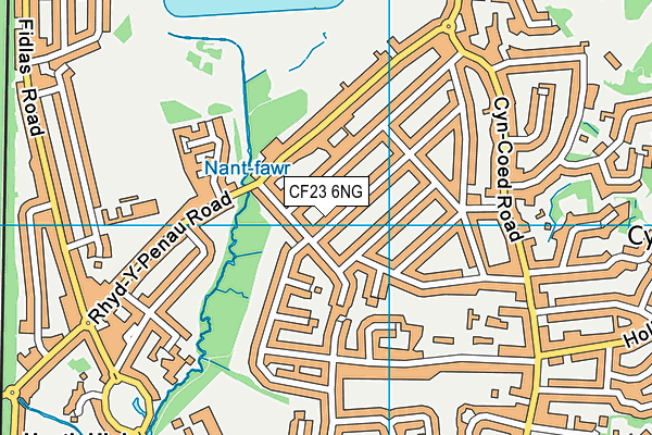 CF23 6NG map - OS VectorMap District (Ordnance Survey)