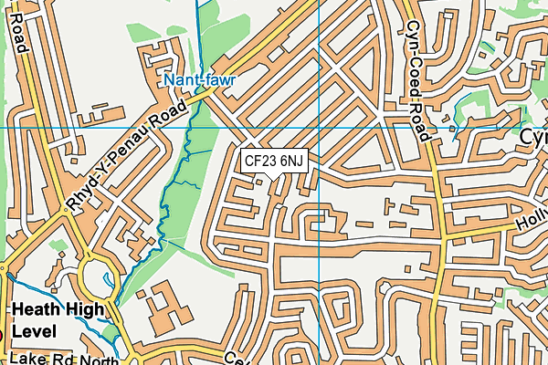 CF23 6NJ map - OS VectorMap District (Ordnance Survey)