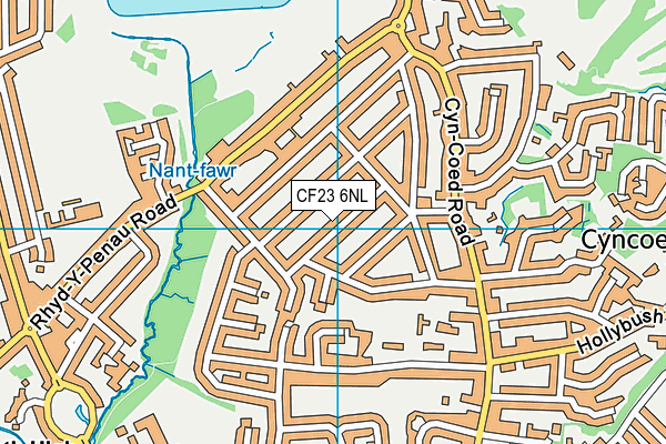 CF23 6NL map - OS VectorMap District (Ordnance Survey)