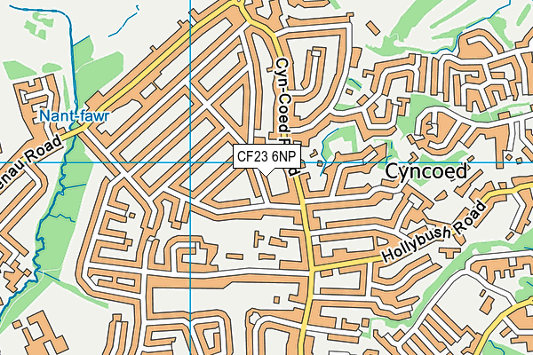 CF23 6NP map - OS VectorMap District (Ordnance Survey)