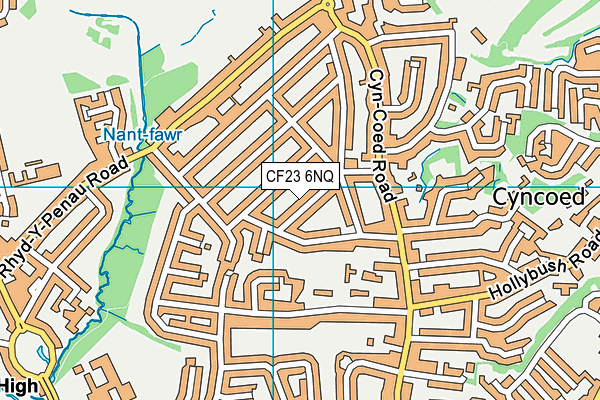 CF23 6NQ map - OS VectorMap District (Ordnance Survey)