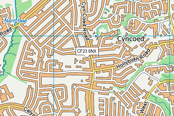 CF23 6NX map - OS VectorMap District (Ordnance Survey)