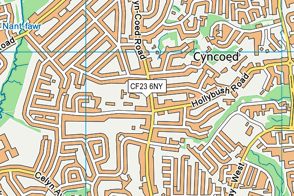 CF23 6NY map - OS VectorMap District (Ordnance Survey)