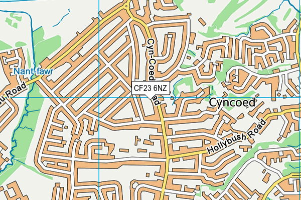 CF23 6NZ map - OS VectorMap District (Ordnance Survey)