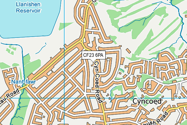 CF23 6PA map - OS VectorMap District (Ordnance Survey)