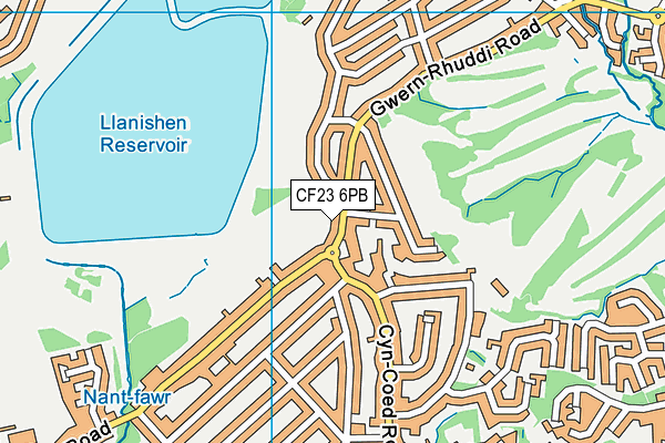 CF23 6PB map - OS VectorMap District (Ordnance Survey)