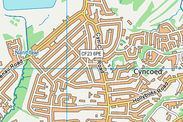 CF23 6PE map - OS VectorMap District (Ordnance Survey)