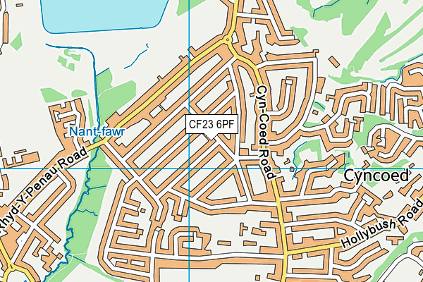 CF23 6PF map - OS VectorMap District (Ordnance Survey)