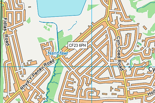 CF23 6PH map - OS VectorMap District (Ordnance Survey)
