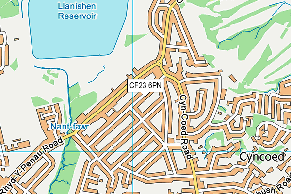 CF23 6PN map - OS VectorMap District (Ordnance Survey)