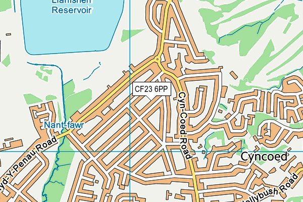 CF23 6PP map - OS VectorMap District (Ordnance Survey)