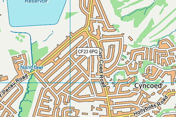 CF23 6PQ map - OS VectorMap District (Ordnance Survey)