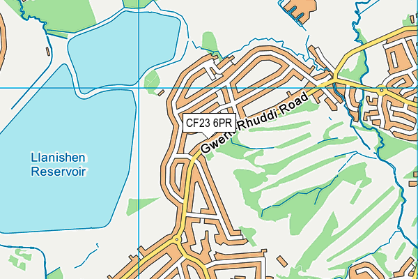 CF23 6PR map - OS VectorMap District (Ordnance Survey)