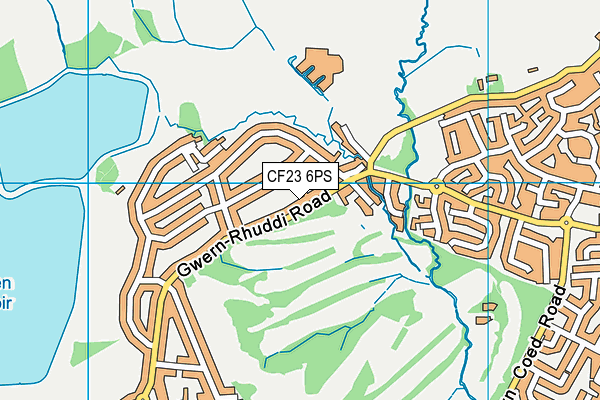 CF23 6PS map - OS VectorMap District (Ordnance Survey)