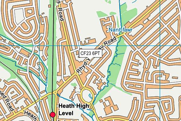 CF23 6PT map - OS VectorMap District (Ordnance Survey)