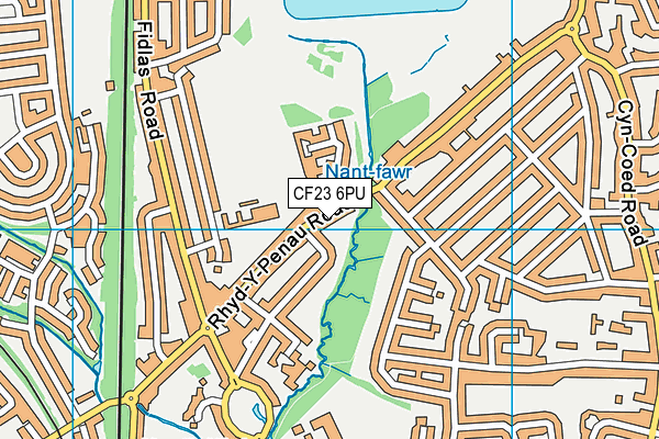 CF23 6PU map - OS VectorMap District (Ordnance Survey)