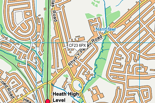 CF23 6PX map - OS VectorMap District (Ordnance Survey)