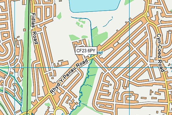 CF23 6PY map - OS VectorMap District (Ordnance Survey)