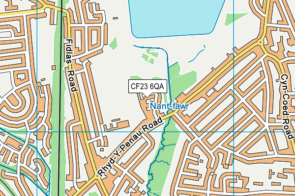 CF23 6QA map - OS VectorMap District (Ordnance Survey)