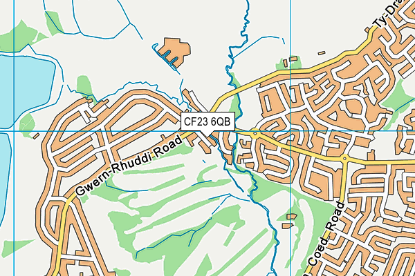 CF23 6QB map - OS VectorMap District (Ordnance Survey)