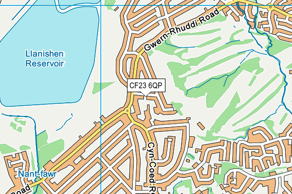 CF23 6QP map - OS VectorMap District (Ordnance Survey)