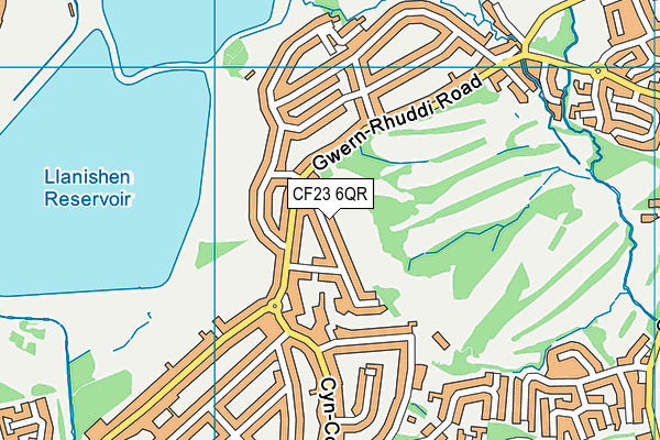 CF23 6QR map - OS VectorMap District (Ordnance Survey)