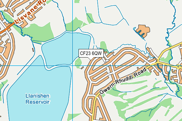 CF23 6QW map - OS VectorMap District (Ordnance Survey)