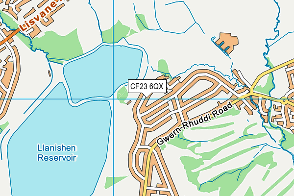 CF23 6QX map - OS VectorMap District (Ordnance Survey)