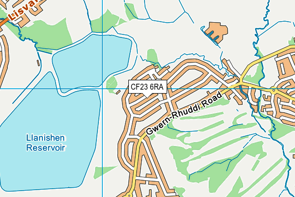 CF23 6RA map - OS VectorMap District (Ordnance Survey)
