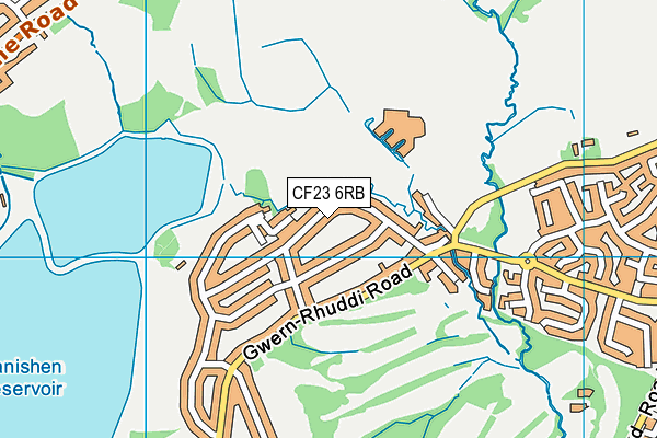 CF23 6RB map - OS VectorMap District (Ordnance Survey)
