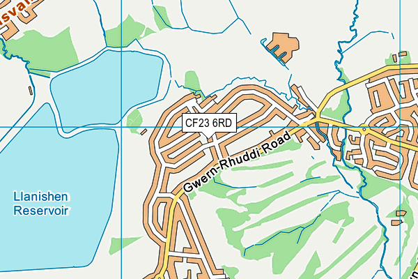 CF23 6RD map - OS VectorMap District (Ordnance Survey)