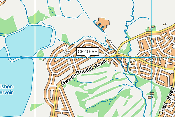 CF23 6RE map - OS VectorMap District (Ordnance Survey)