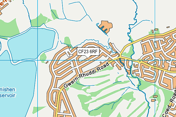 CF23 6RF map - OS VectorMap District (Ordnance Survey)