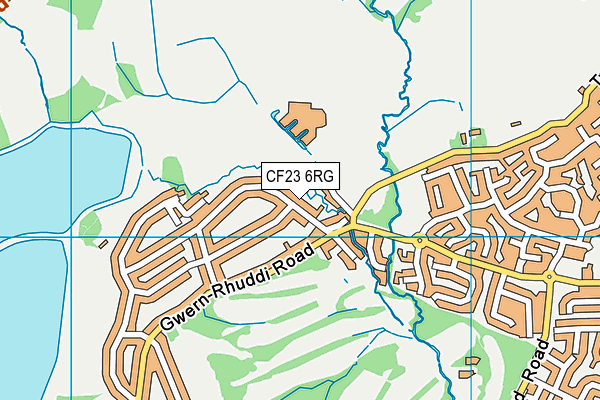 CF23 6RG map - OS VectorMap District (Ordnance Survey)