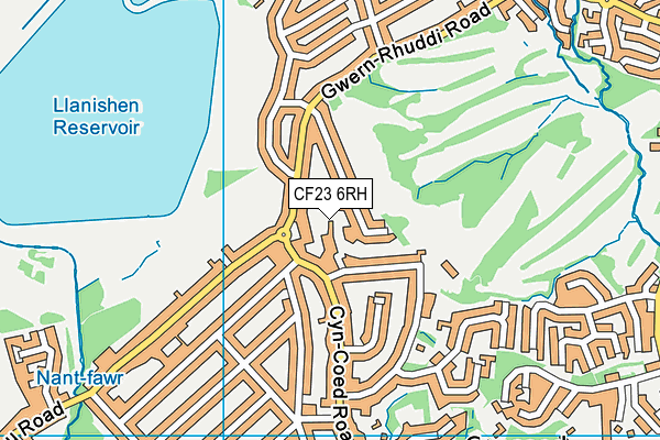 CF23 6RH map - OS VectorMap District (Ordnance Survey)