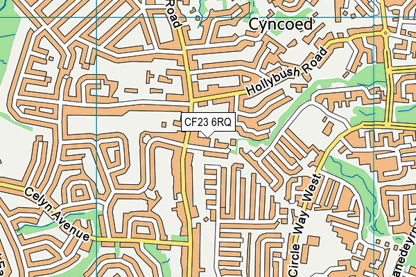 CF23 6RQ map - OS VectorMap District (Ordnance Survey)