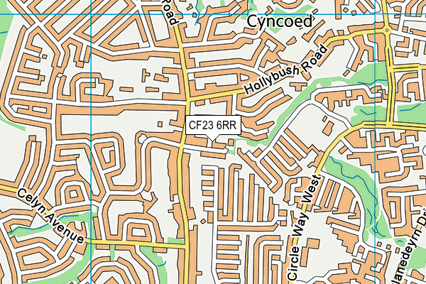 CF23 6RR map - OS VectorMap District (Ordnance Survey)