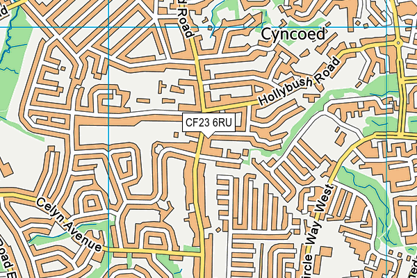 CF23 6RU map - OS VectorMap District (Ordnance Survey)