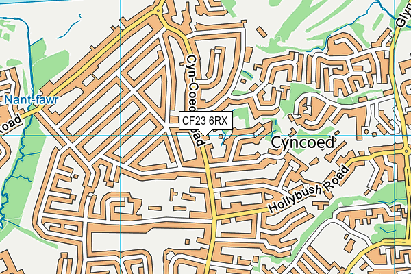 CF23 6RX map - OS VectorMap District (Ordnance Survey)